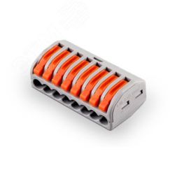 Клемма монтажная, 8-проводная, (DIY упаковка 5 шт), STEKKER LD222-418