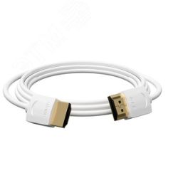 Кабель HDMI 2.0, Ultra HD 19М на 19М, 0.2 м., SLIM белый Greenconnect GCR-53211