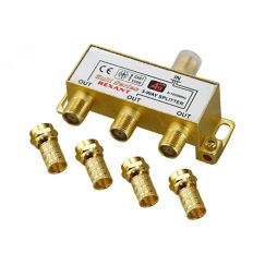 Делитель ТВ х 3 + 4шт. F BOX 5-1000 МГц GOLD, REXANT 05-6102-1