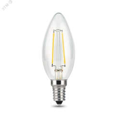 Лампа светодиодная филаментная LED 11 Вт 810 лм 2700К AC185-265В E14 свеча теплая  Black Filament Gauss Gauss 103801111