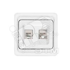 Розетка Валери компьютерная + TF белая Универсал В0135