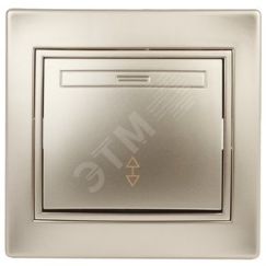 Переключатель, 10А-250В, СУ, Plano, шампань,1-103-04 ЭРА Б0030039