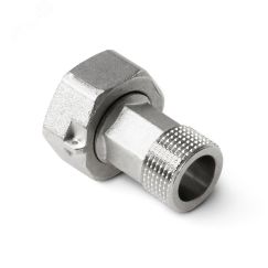 Штуцер с накидной гайкой с ушком для пломбы, Н 1/2 x 3/4 PRO AQUA 18-m15x