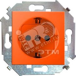 15 Розетка с заземлением 16А 250В винтовой зажим красный Simon 1591432-037