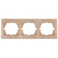 Рамка на 3 поста гор., СУ, Plano, сосна, 1-503-11 ЭРА Б0030101