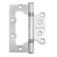 Петля дверная накладная без врезки 2шт, АЛЛЮР 100х75 2BB SCP хром матовый ПТК 1047