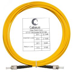 Шнур оптический simplex 5м ST-ST 9/125 sm LSZH Cabeus FOP(s)-9-ST-ST-5m