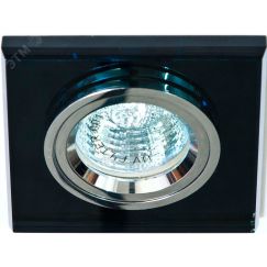 Светильник ИВО-50w 12в G5.3 квадратный серебро/серый FERON 8170-2 сереб/сер.