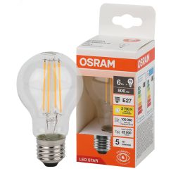 Лампа светодиодная филаментная LED Star Грушевидная 6Вт (замена 75Вт), 750Лм, 2700К, цоколь E27 OSRAM LEDVANCE 4058075684065