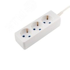 Удлинитель PROconnect 3 гнезда, 1.5 м, 3х0.75 мм, с/з, белый REXANT 11-7204