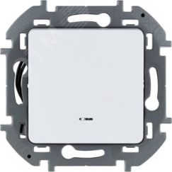 Выключатель одноклавишный с подсветкой/индикацией INSPIRIA 10 AX 250 В~ белый Daccord/Legrand 673610