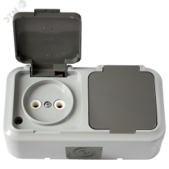 Беларусь Розетка двойная наружная IP54 БелТИЗ РА16-302(03)