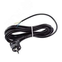 Шнур сетевой с вилкой UX-3x0,75-2m-B с заземлением 2м ПВС 3x0,75мм2 черный ЭРА Б0048691