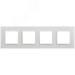 Рамка для розеток и выключателей Elegance 14-5014-01 Classic, на 4 поста, белый ЭРА Б0060586