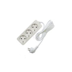 Удлинитель бытовой ТМ Союз 2200 Вт с заземлением 3 гнезда ПВС 1,5м Универсал 481S-9301