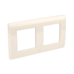 Рамка на 2+2 модуля (двухместная), слоновая кость, RAL9001