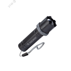 Фонарь ручной аккумуляторный 1Вт LED/линза/зум/Li-ion 14500 450mAh/ABS-пластик/USB-шнур, КОСМОС KOS117Lit