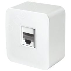 Розетка компьютерная одноместная RJ-45 серия София белый STEKKER STEKKER MST00-20-01 49300
