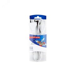 Шнур сетевой 1.5М без розетки белый, REXANT 06-3250