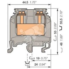 Клемма винтовая 16мм.кв M16/12N TE Connectivity ОУЭО ENT1SNA105129R2300