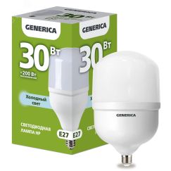 Лампа светодиодная HP 30Вт 230В 6500К E27 GENERICA IEK LL-HP-30-230-65-E27-G