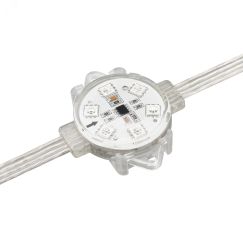 Модуль управляемый VISOR-SPI-5060-6-24V RGB 120deg (D40x12мм, 1.5W, IP68) (Герметичный) Arlight 029379