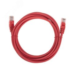 Патч-корд U/UTP, CAT 5e, RJ45-RJ45, 26AWG, LSZH, красный, 3м, REXANT 02-0103-3