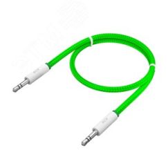 Кабель аудио Jack 3.5 мм на Jack 3.5 мм, 1.5 м., зеленый нейлон Greenconnect GCR-AVC8262-1.5m