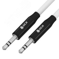 Кабель аудио Jack 3.5 мм на Jack 3.5 мм, 1 м., белый Greenconnect GCR-53495