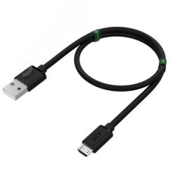 Кабель Micro USB, 1 м., черный, быстрая зарядка Greenconnect GCR-53606
