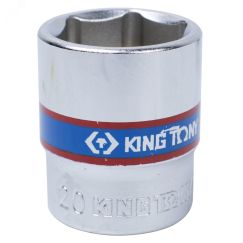 Головка торцевая стандартная шестигранная 3/8', 20 мм King Tony 333520M