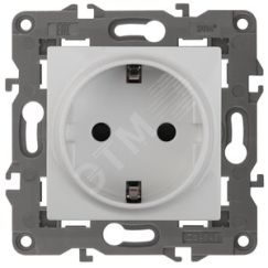 Розетка 2P+E Schuko, 16А-250В, Эра Elegance, белый, 14-2101-01 ЭРА Б0034264