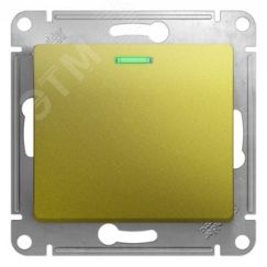 GLOSSA переключатель 1-клавишный с подсветкой сх.6а фисташковый SE (Systeme) GSL001063