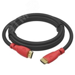 Кабель HDMI 2.0, Ultra HD 19М на 19М, 0.5 м., черный-красный Greenconnect GCR-HM3012-0.5m