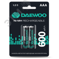 Аккумулятор DAEWOO AAА (600mAh) Ni-MH блистер, 2 шт. JazzWay 5043114