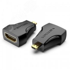 Адаптер переходник HDMI 19F на micro HDMI 19M, контакты позолоченные Vention AITB0