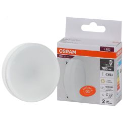 Лампа светодиодная LED 12 Вт GX53 3000К 960Лм таблетка 220 В (замена 100Вт) OSRAM LEDVANCE 4058075582156