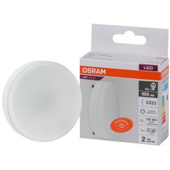 Лампа светодиодная LED 12 Вт GX53 6500К 960Лм таблетка 220 В (замена 100Вт) OSRAM LEDVANCE 4058075582217
