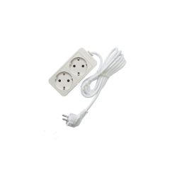 Удлинитель бытовой ТМ Союз 2200 Вт с заземлением 2 гнезда ПВС 1,5м Универсал 481S-9201