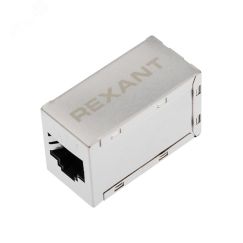 Адаптер проходной RJ-45 8P-8C FTP экранированный кат6 гнездо-гнездо, REXANT 03-0109