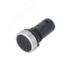 Кнопка SB7 моноблочная 22мм черная с возвратом, металл, 2НО, IP65 SE (Systeme) SB7EA23