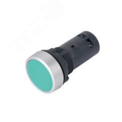 Кнопка SB7 моноблочная 22мм зеленая с возвратом, металл, 2НО, IP65 SE (Systeme) SB7EA33