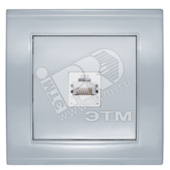 Розетка Бриллиант компьютерная серебро Универсал 7949858