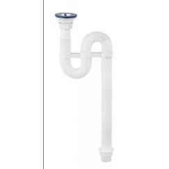 Сифон VIR гофрированный 1.5 м D40/50, пластиковая чашка D63 мм VIRPlast 30980313