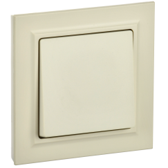 BRITE Выключатель 1-клавишный 10А в сборе ВСР10-1-0-БрКр бежевый IEK