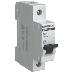 Автоматический выключатель ВА47-29М 1P 2А 4,5кА D GENERICA IEK MVA21-1-002-D-G