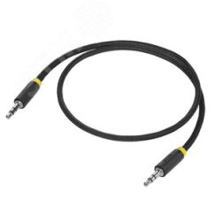 Кабель аудио Jack 3.5 мм на Jack 3.5 мм, 0.5 м., черный нейлон Greenconnect GCR-AVC8114-0.5m