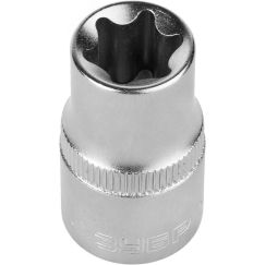 Головка торцовая ''Мастер'' (1/2''), Cr-V, E-TORX, хроматированное покрытие, E18 ЗУБР 27719-18