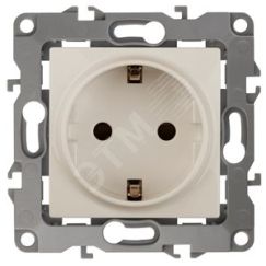 Розетка 2P+E Schuko, 16A-250В, Эра12, слоновая кость, 12-2101-02 ЭРА Б0014676