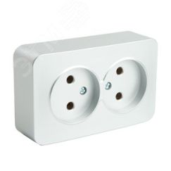 Розетка двухместная б/з 250В 10А серия София серебро STEKKER STEKKER MST10-12-03 49327